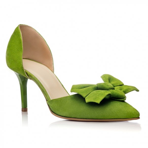 Pantofi piele naturala Doina Verde - sau Orice Culoare